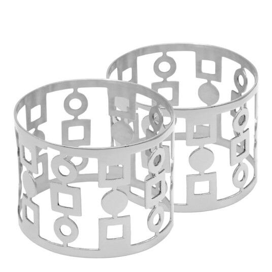Hilke Anima serviettringer 5 cm 2 stk sølv Hilke Anima serviettringer 5 cm 2 stk sølv
