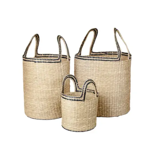 Broste Copenhagen Lykke kurv 3 deler Natural-black