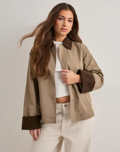 Pieces   Beige   Pcjorma Short Light Jacket Noos Bc