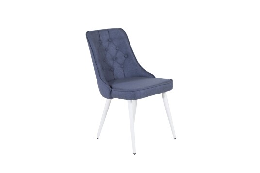 Venture Design Velvet deluxe spise stol Blå Textil/vit Blå