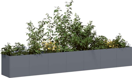 Plantekasse antrasitt 280x40x40 cm kaldvalset stål