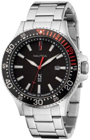 Nautica Herreklokke NAPCBF205 N83 Sort/Stål Ø43 mm Nautica Herreklokke NAPCBF205 N83 Sort/Stål Ø43 mm