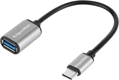 Usb-Adapter Kruger&Matz Usb-A Til Usb-C | Sølv (Km1246)