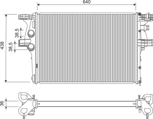 VALEO 701230 Radiator motorkjøling