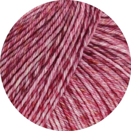 Lana Grossa Lana Grossa Vintage Socks Garn 1009 Gammelrosa Geramiumrød Bordeaux Melange