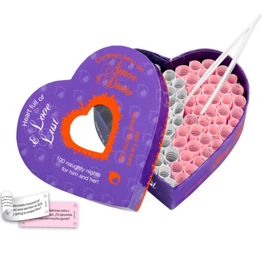 Tease & Please Heart Full of Love and Lust Erotisk Spill til Par - Lilla         - Lilla