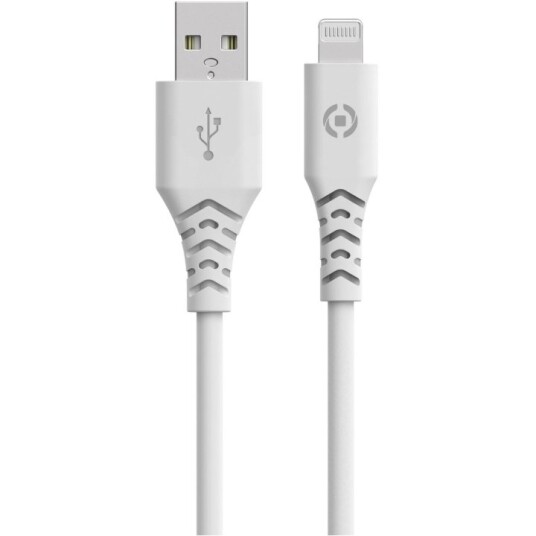 Celly Planet USB-A - Lightning-kabel 1,5 m laget av 100 % resirkulert plast Hvit