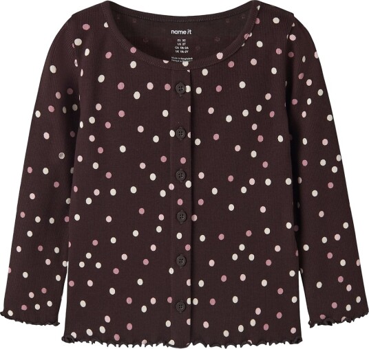 Name It Genser NmfVemia Rib Slim Chocolate Plum/Small Do Name It 1½ år (86) Genser Brun
