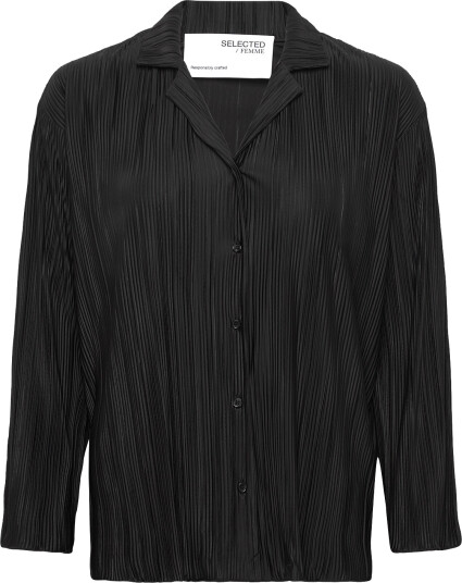 Selected | Slfellie Ls Plisse Shirt | XS