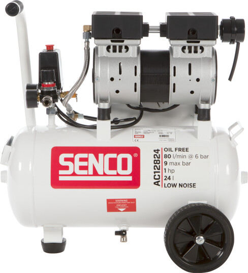 Senco Kompressor Ac12824 9bar 24l Oljefri, Ljudisolerad Senco Kompressor Ac12824 9bar 24l Oljefri, Ljudisolerad