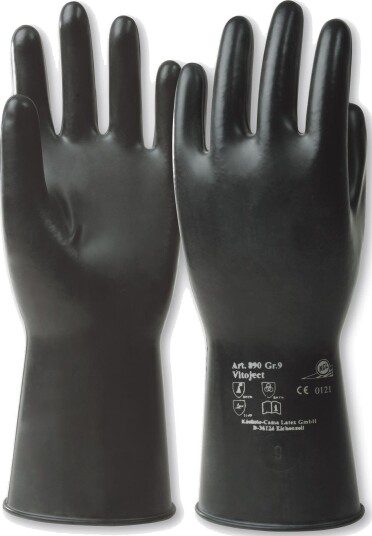 Honeywell Vitoject 890 Kjemikaliehanske viton, uflosset 10, Klær
