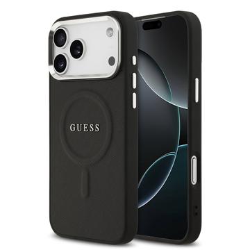 Guess iPhone 17 Pro Max Saffiano Hybrid-deksel - MagSafe Kompatibel - Svart