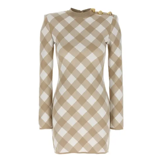 Balmain Dame Kjoler Beige M, Balmain Dame Kjoler Beige M,
