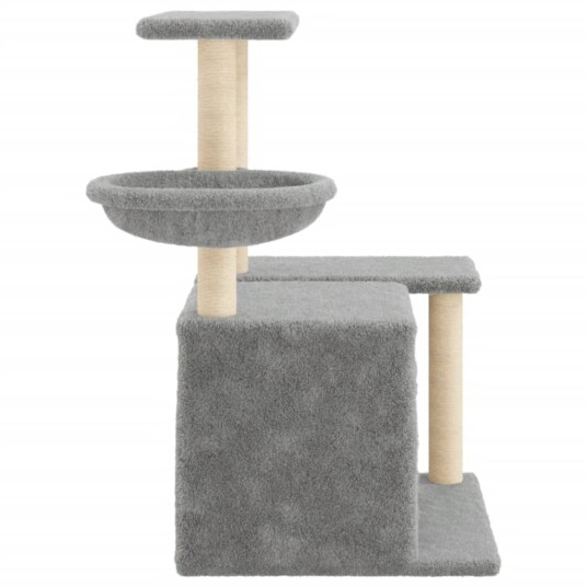 Vidaxl Kattetre Med Klorestolper I Sisal Lysegrå 83 cm