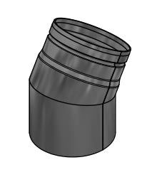 Ø130mm Peisrør 30 grader u/luke Ø130mm Peisrør 30 grader u/luke
