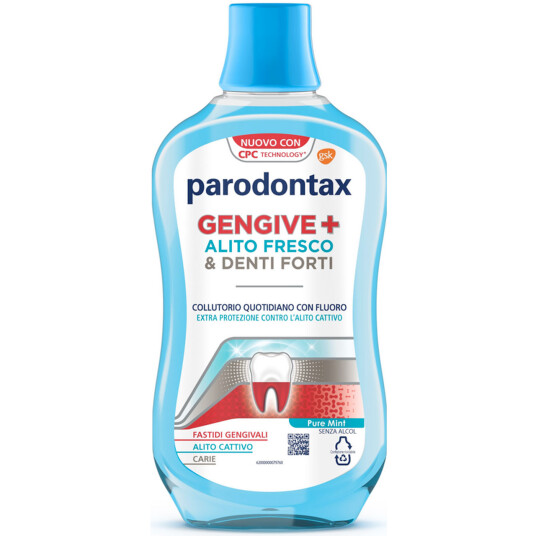 Parodontax Munnvann Gum + Fresh Breath & Sterke tenner 500 ml.
