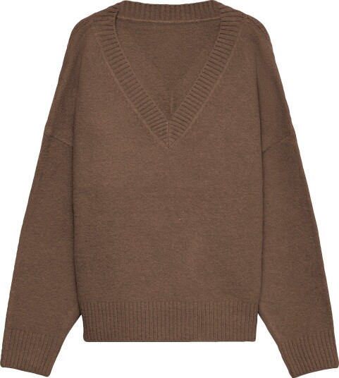Vero Moda Genser Vmsif Ls V Neck Pullover Brun