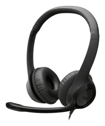 Logitech H390 Stereo kablet headset USB C Svart