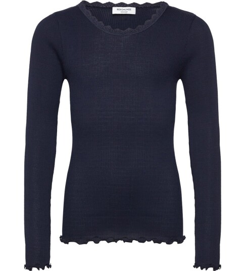 Rosemunde Kids Rkbalta Modal Ls Lace T-Shirt Navy 152