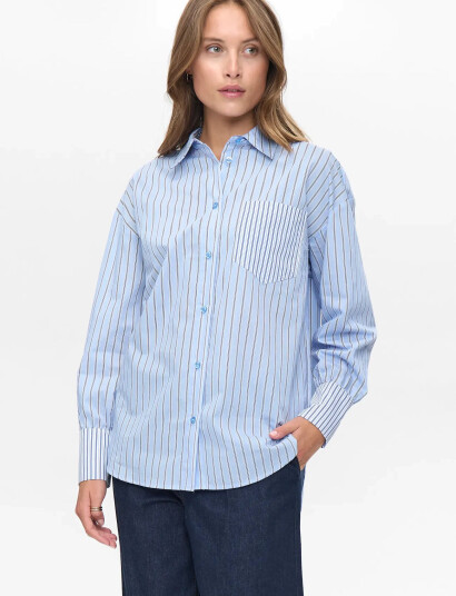 Nümph Numajra Contrast Shirt - Blue - 36 Nümph Numajra Contrast Shirt - Blue - 36
