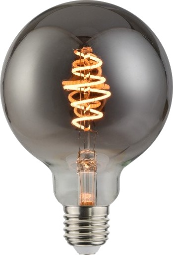 Nordlux E27 globe spiral filament 5W 1800K 95 mm dimbar - Smoke Nordlux E27 globe spiral filament 5W 1800K 95 mm dimbar - Smoke