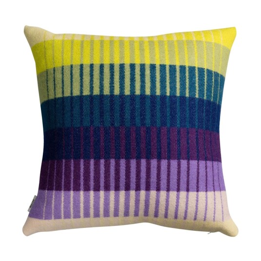 Røros Tweed Åsmund gradient pute 50x50 cm Yellow-blue