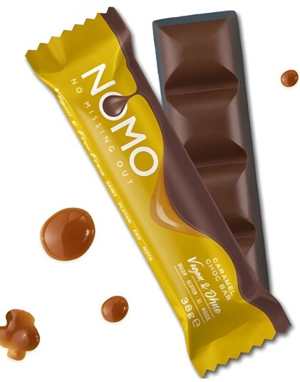 Nomo Caramel Vegansk Sjokoladebar med Karamel 38 gram Nomo Caramel Vegansk Sjokoladebar med Karamel 38 gram