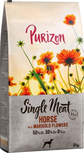 Purizon Tørrfôr Adult Single Meat Kornfri Single Meat Hest Med Søtpotet Og Ringblomstblomster 2 X 12 kg