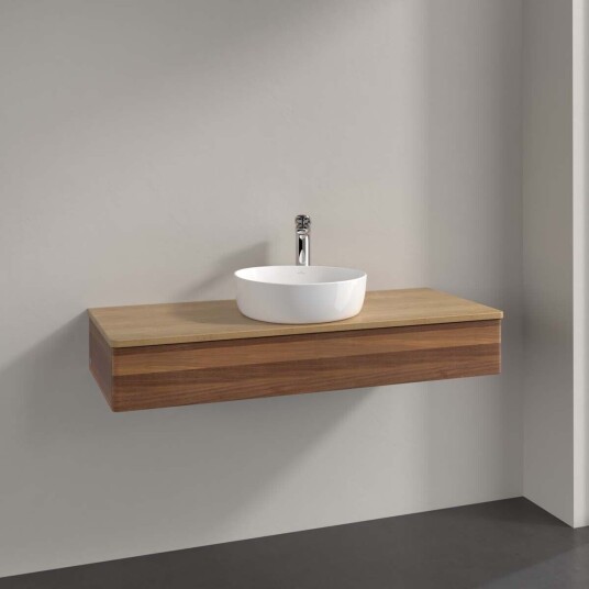 Villeroy & Boch Antao Servantskap med 1 skuff 120x50x19 cm u/lys Valnøtt/Eik