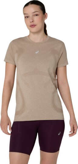 Asics Road Seamless Ss Top   Beige   XS