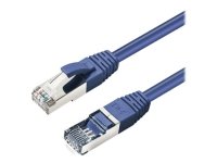 MicroConnect - Koblingskabel - RJ-45 (hann) til RJ-45 (hann) - 1.5 m - 6 mm - S/FTP - CAT 6a - halogenfri, innendørs, formstøpt, rund, uten hindringer - blå