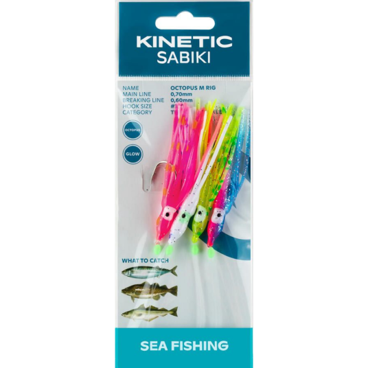 Kinetic Sabiki Octopus 3/0 Rosa/Blå hekle