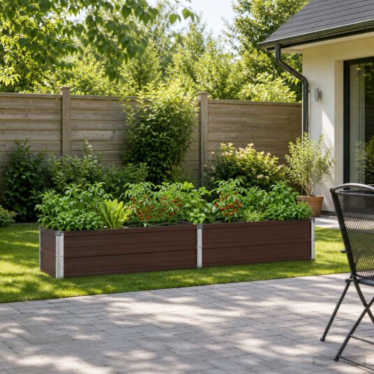 vidaXL Hevet Hagebed Brun 160 x 40 x 24 cm kaldvalset stål