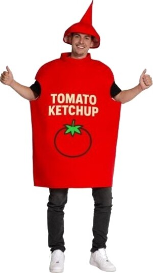 Partychimp Ketchupflaske Kostyme Partychimp Ketchupflaske Kostyme