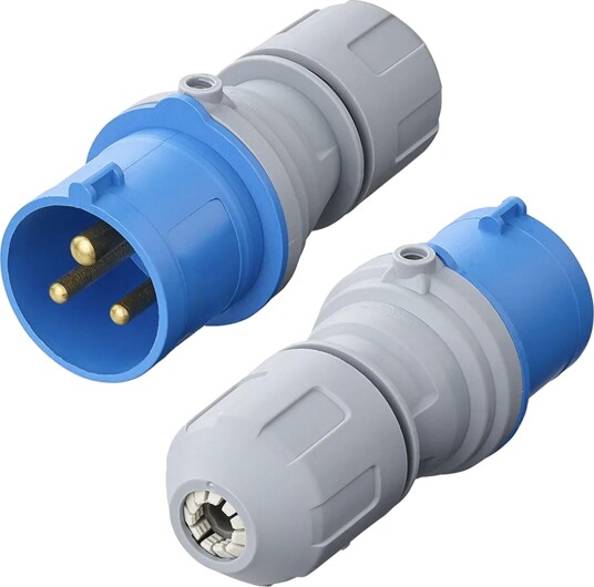 ProPlus 373500V02 CEE Plugg 16A, LED Spenningsindikator Blå/Grå ProPlus 373500V02 CEE Plugg 16A, LED Spenningsindikator Blå/Grå