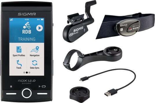 Sigma Sport Computer ROX 12.0 Sport - Grå Bundle