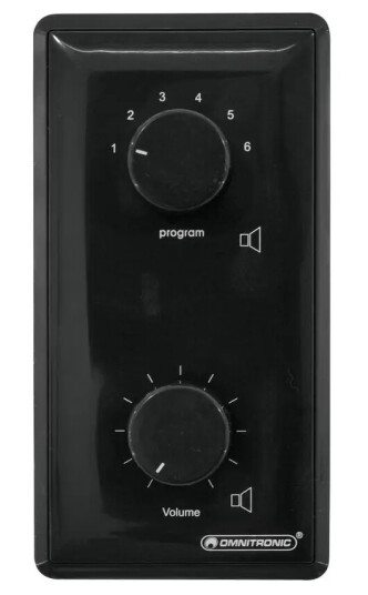 Omnitronic Pa 5w Mono Vol Contr/prog Select, Svart