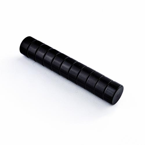Neodym sylinder 10x5 mm N35 magnet – svart epoxybelegg