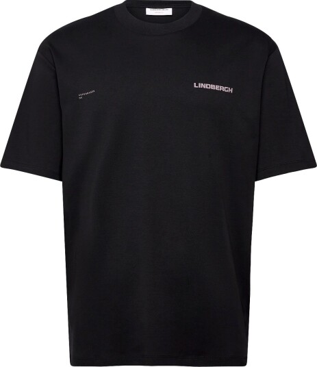 Lindbergh O Neck Logo Oversized S/S BLACK XL