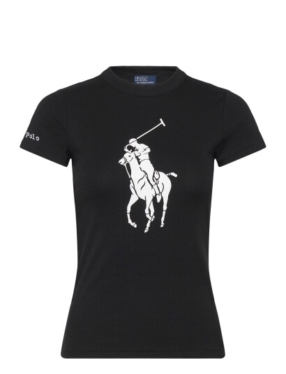 Polo Ralph Lauren 95/5 1X1 Rib Knt T Shirt Black XS Polo Ralph Lauren 95/5 1X1 Rib Knt T Shirt Black XS