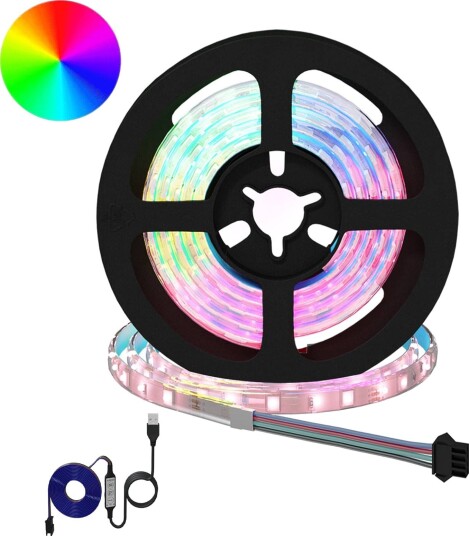 vidaXL LED Stripe 2 stk. Svart og gjennomsiktig Kobber og plast