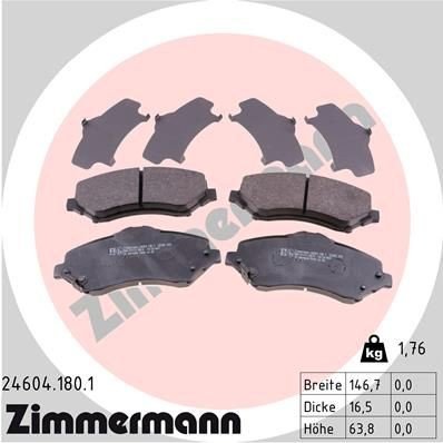 Bremseklosser ZIMMERMANN 24604.180.1 Bremseklosser ZIMMERMANN 24604.180.1