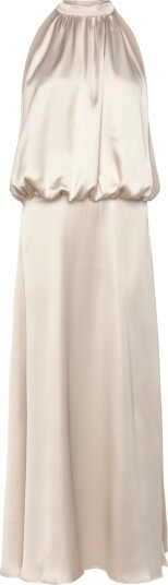 Gina Tricot Satin Halterneck Maxi Dress Beige 42 Gina Tricot Satin Halterneck Maxi Dress Beige 42