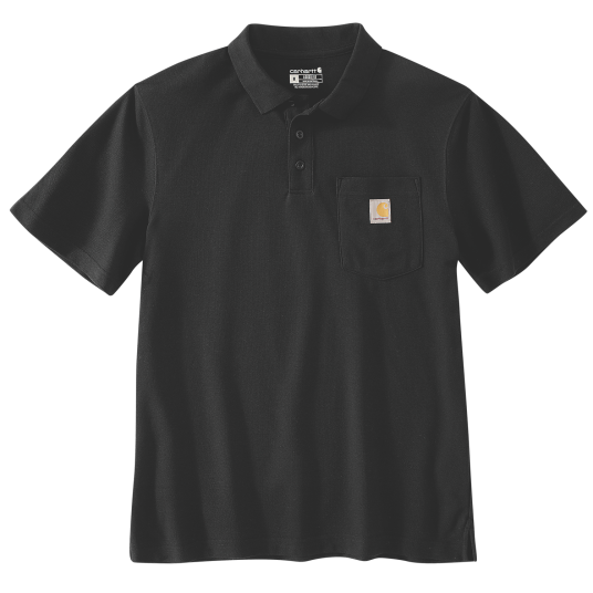 Carhartt 106685BLK Piquetrøye svart XS Klær Carhartt 106685BLK Piquetrøye svart XS Klær