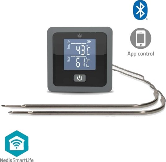 Nedis SmartLife Meat Thermometer | Bluetooth | 2 Probes