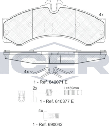 Bremseklosser sett ICER 141126-203