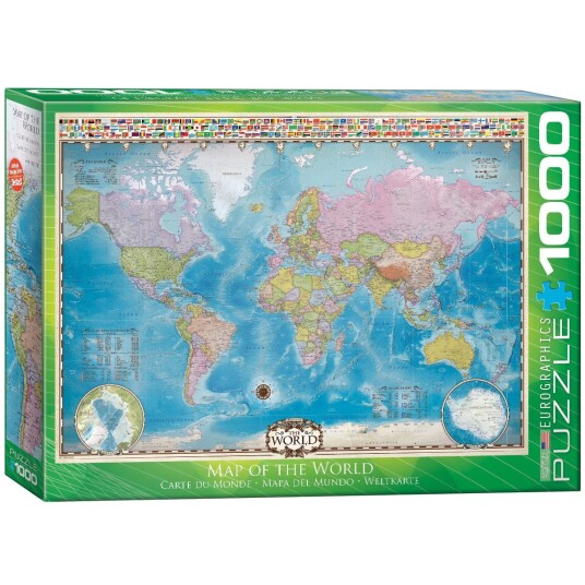 Puslespill 1000 Map Of The World Eurographics Puslespill 1000 Map Of The World Eurographics