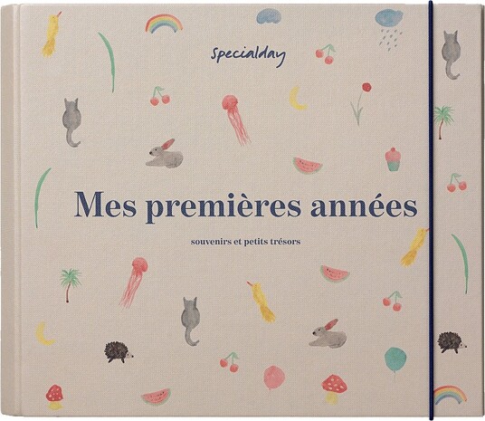 Specialday Baby Journal French Mes Premières Années Beige Album W. Ringbinder Function Beige French