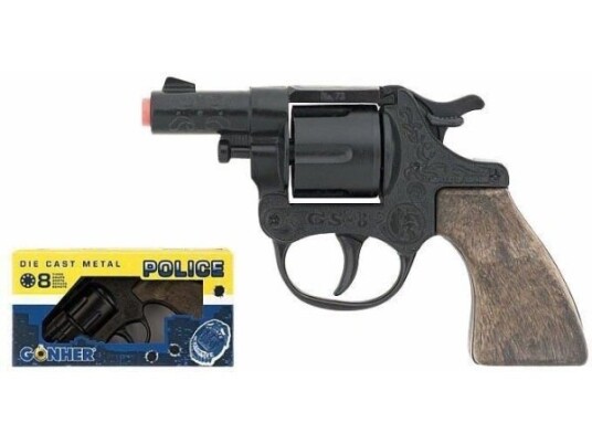 Gonher Liten Politirevolver I Metall 8 Runder 239883 Gonher Liten Politirevolver I Metall 8 Runder 239883