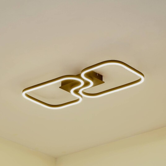 Lucande LED-taklampe Amiya 64 cm svart aluminium Lucande LED-taklampe Amiya 64 cm svart aluminium